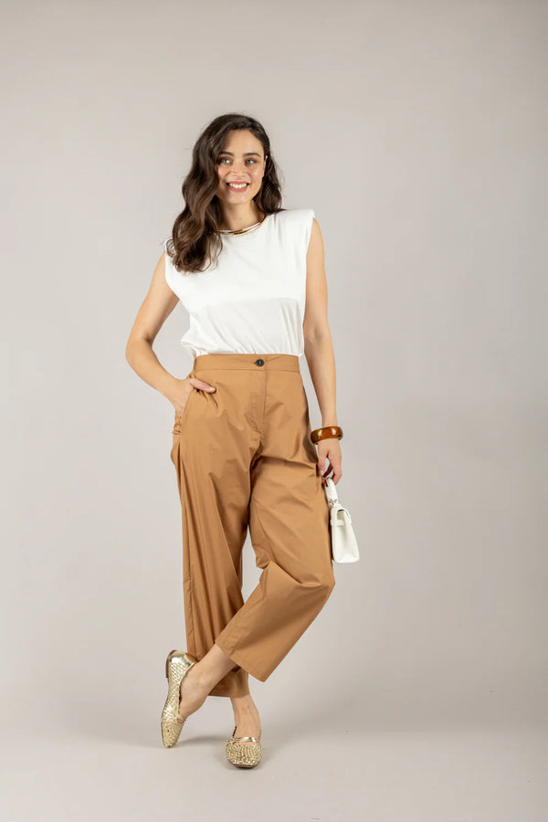 VICOLO - TD2681 - PANTALONE CARROT CAMMELLO