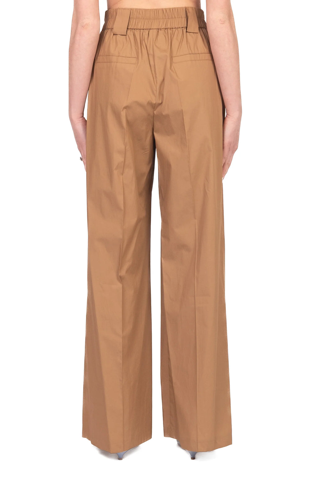 Pantalone palazzo in cotone Art. 26P4934 COGNAC