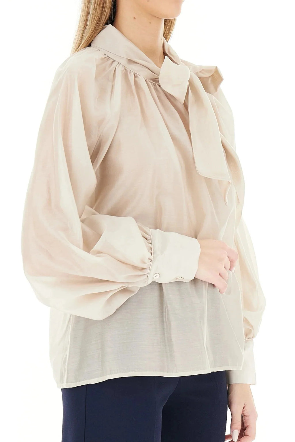 Blusa con fiocco TAB0210 BEIGE