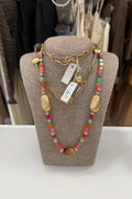 COLLANA LUNGA DUE FILI MULTICOLO