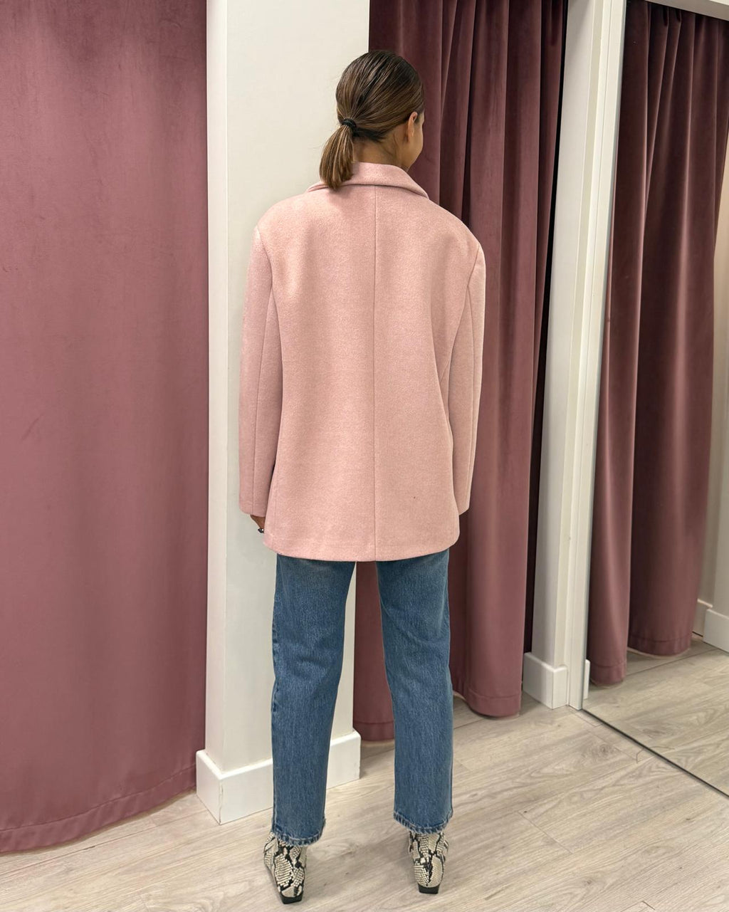 Vicolo - Giacca cappotto over con spille Art. TF2012 ROSA