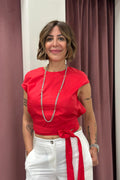 Vicolo - Top con laccio posteriore Art. TAB2414 ROSSO