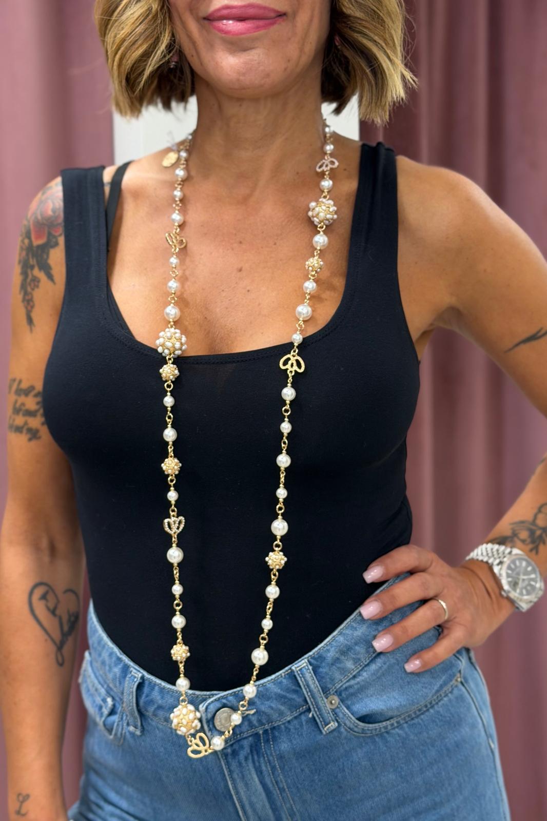 COLLANA CON PERLE E ORO