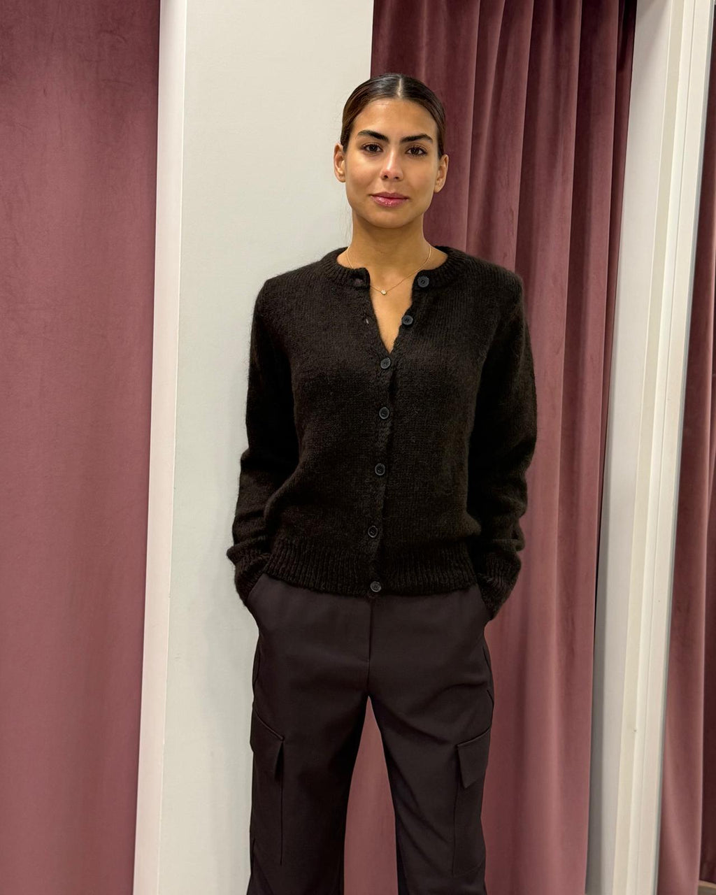 Vicolo - Cardigan girocollo Art. 55195F MORO