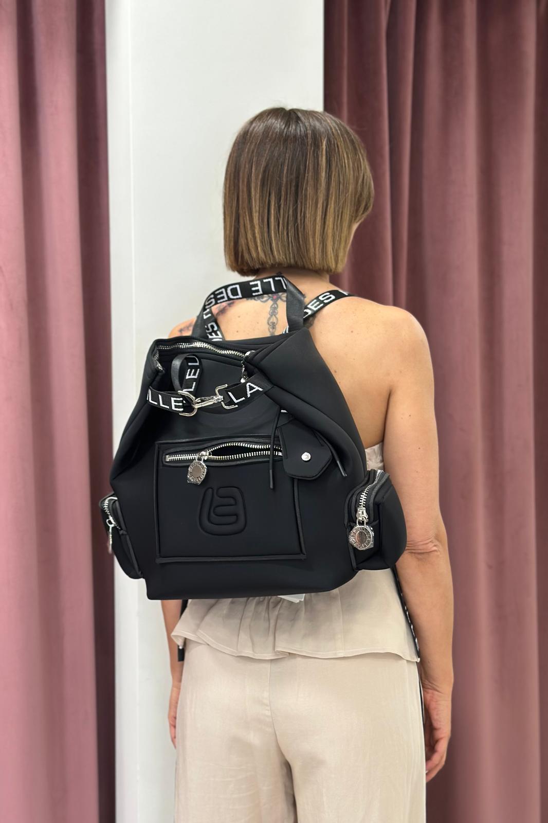Zaino Ambre Med Pocket Tekno Fabric Black