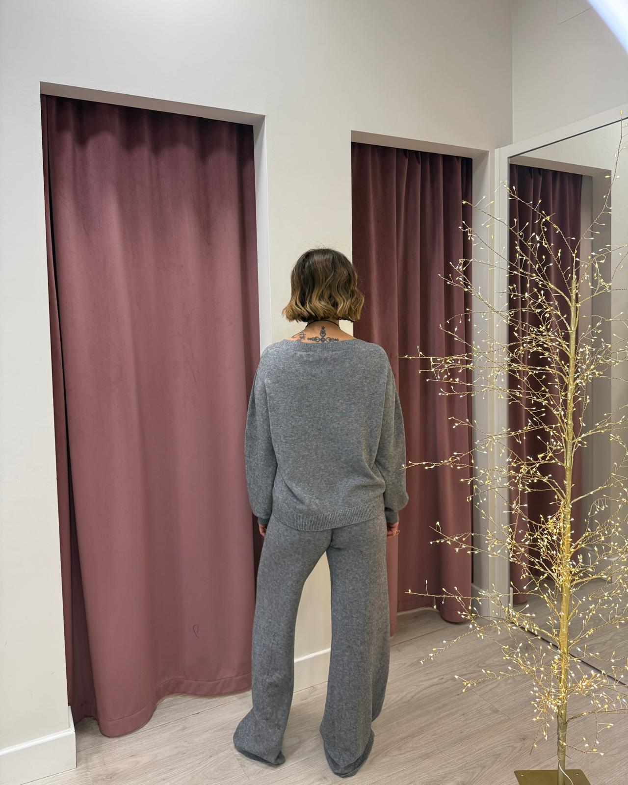 COMPLETO MAGLIA E PANTALONE HNC-P023 GRIGIO