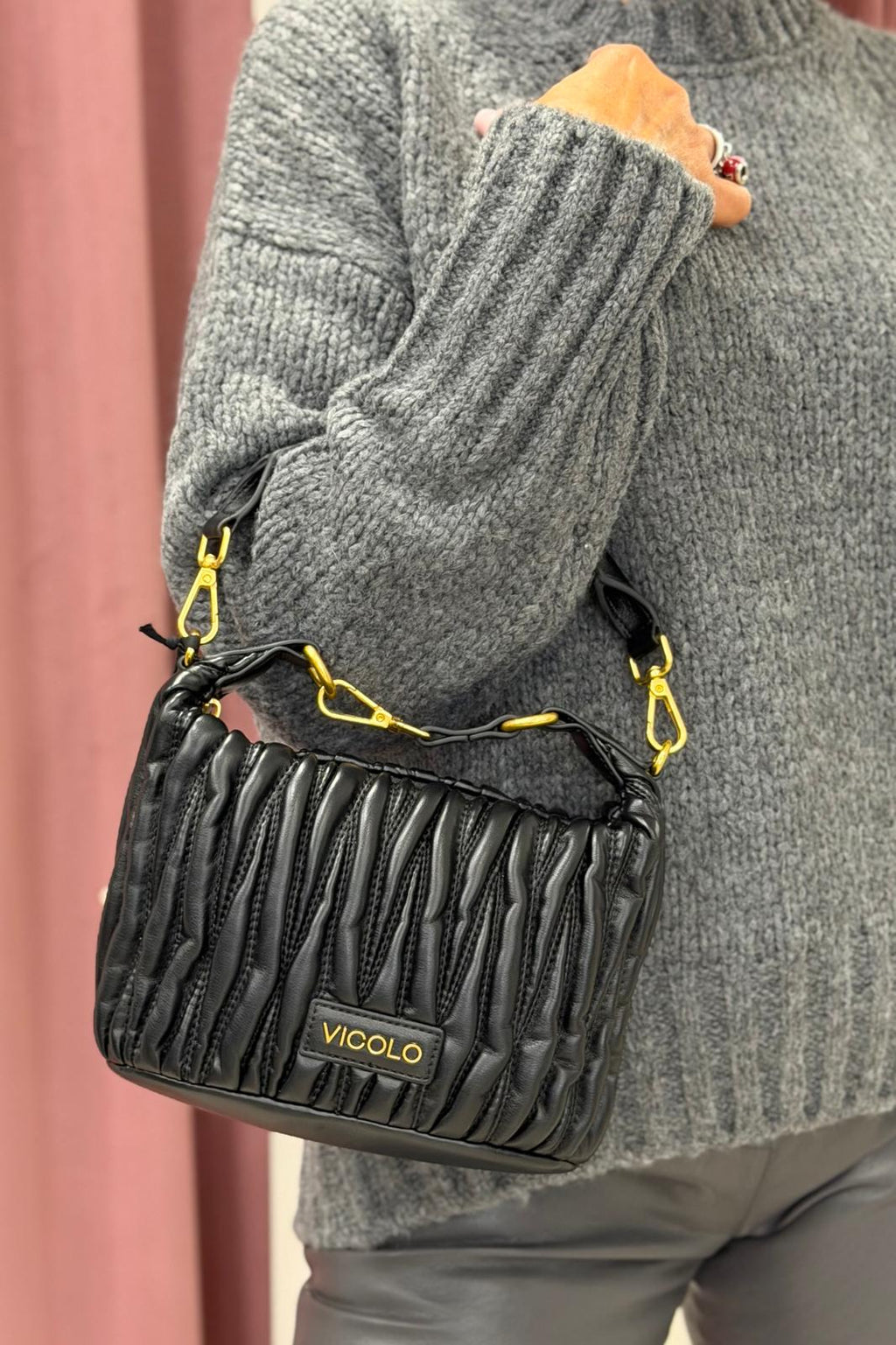 Borsa donna Hook a spalla  VICOLO NERA