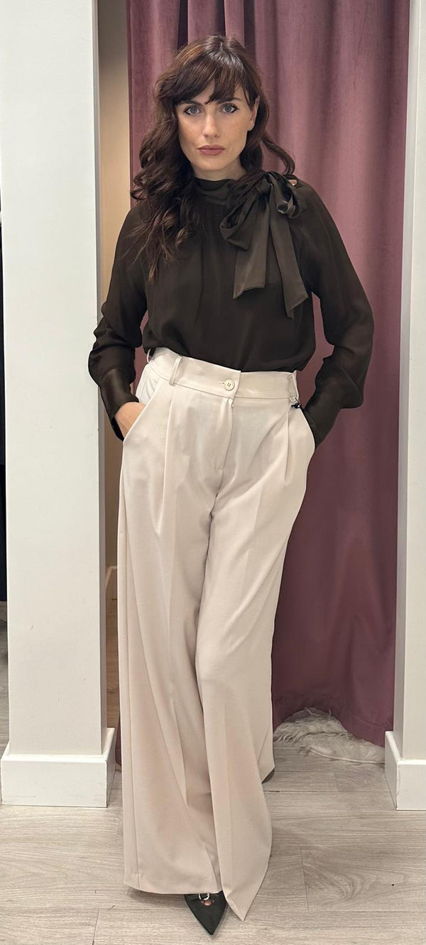 Camicia Donna 100% Viscosa con Fiocco di Raso  CWG-P007