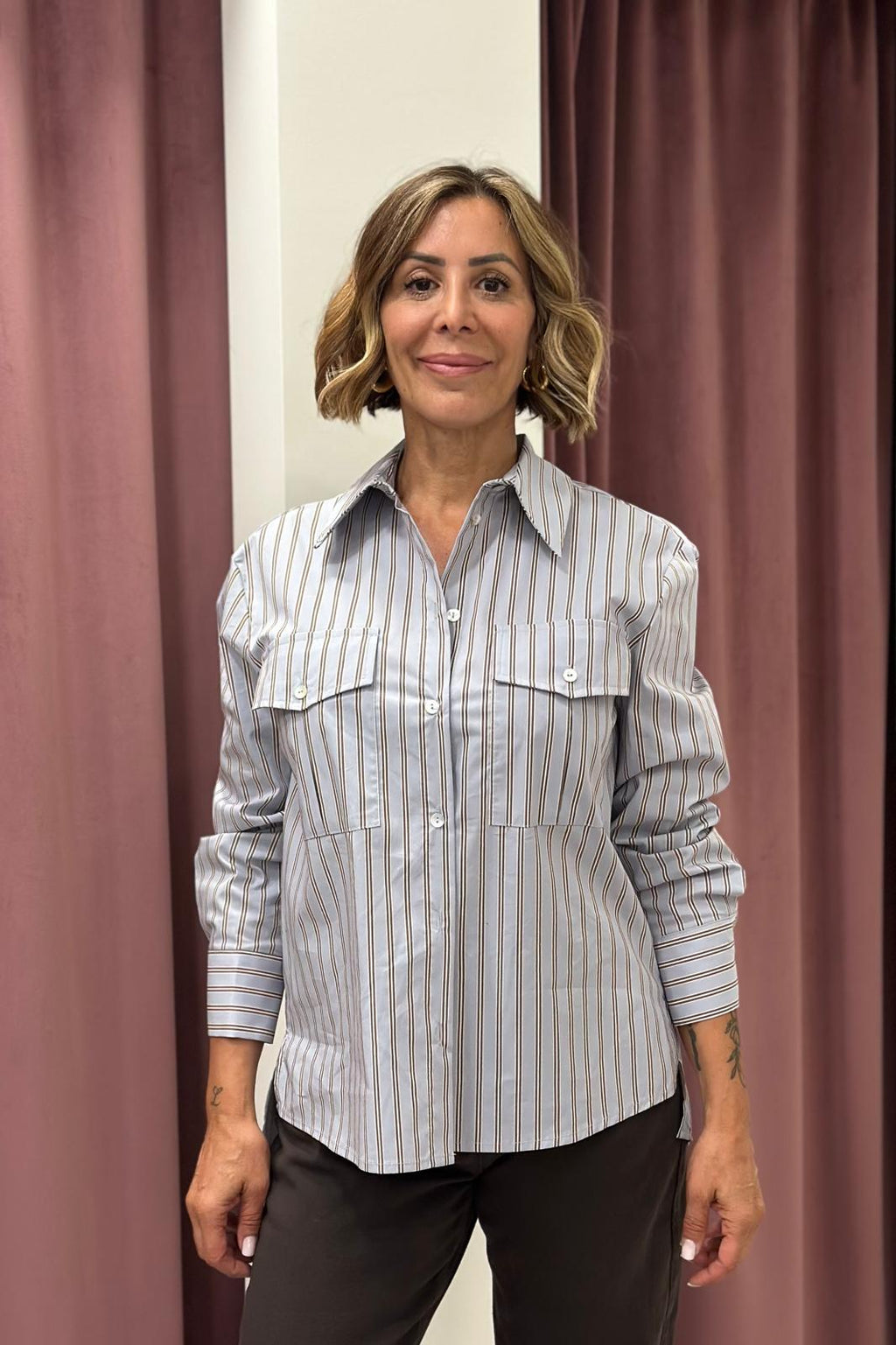 CAMICIA RIGHE CNO-R033 HAVEONE