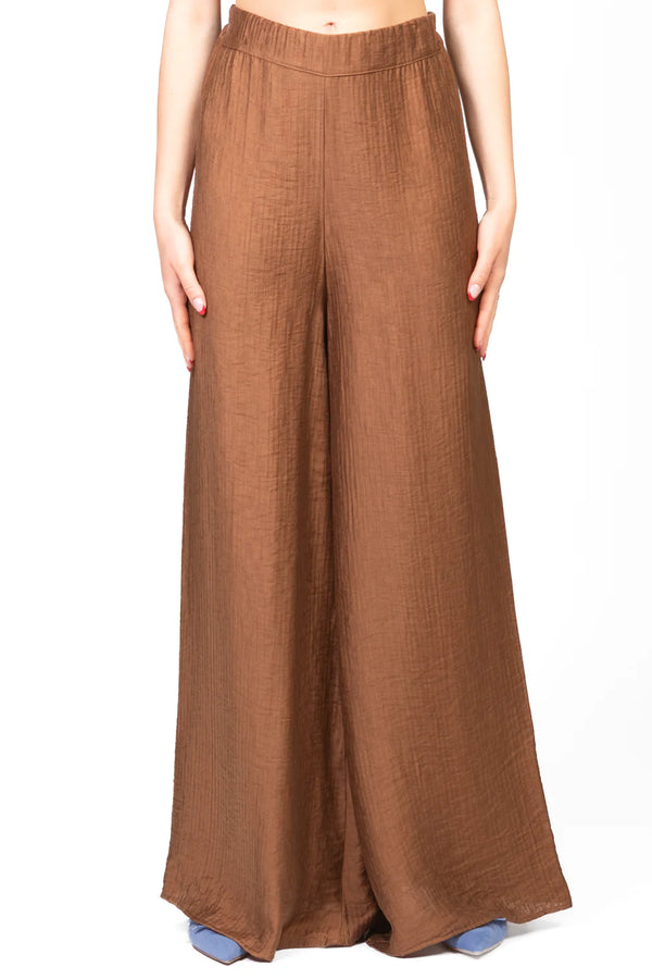 Have One - Pantalone palazzo ampio Art. PMI-N317 TABACCO