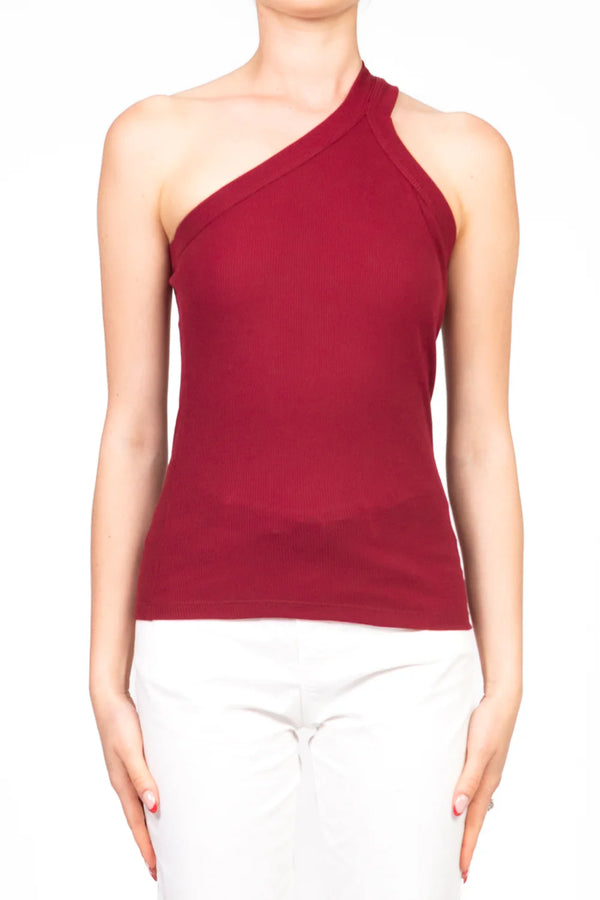 TOP costine incrociata Art. UD0229 BORDEAUX