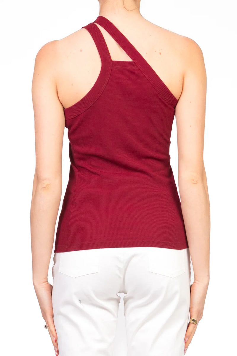 TOP costine incrociata Art. UD0229 BORDEAUX