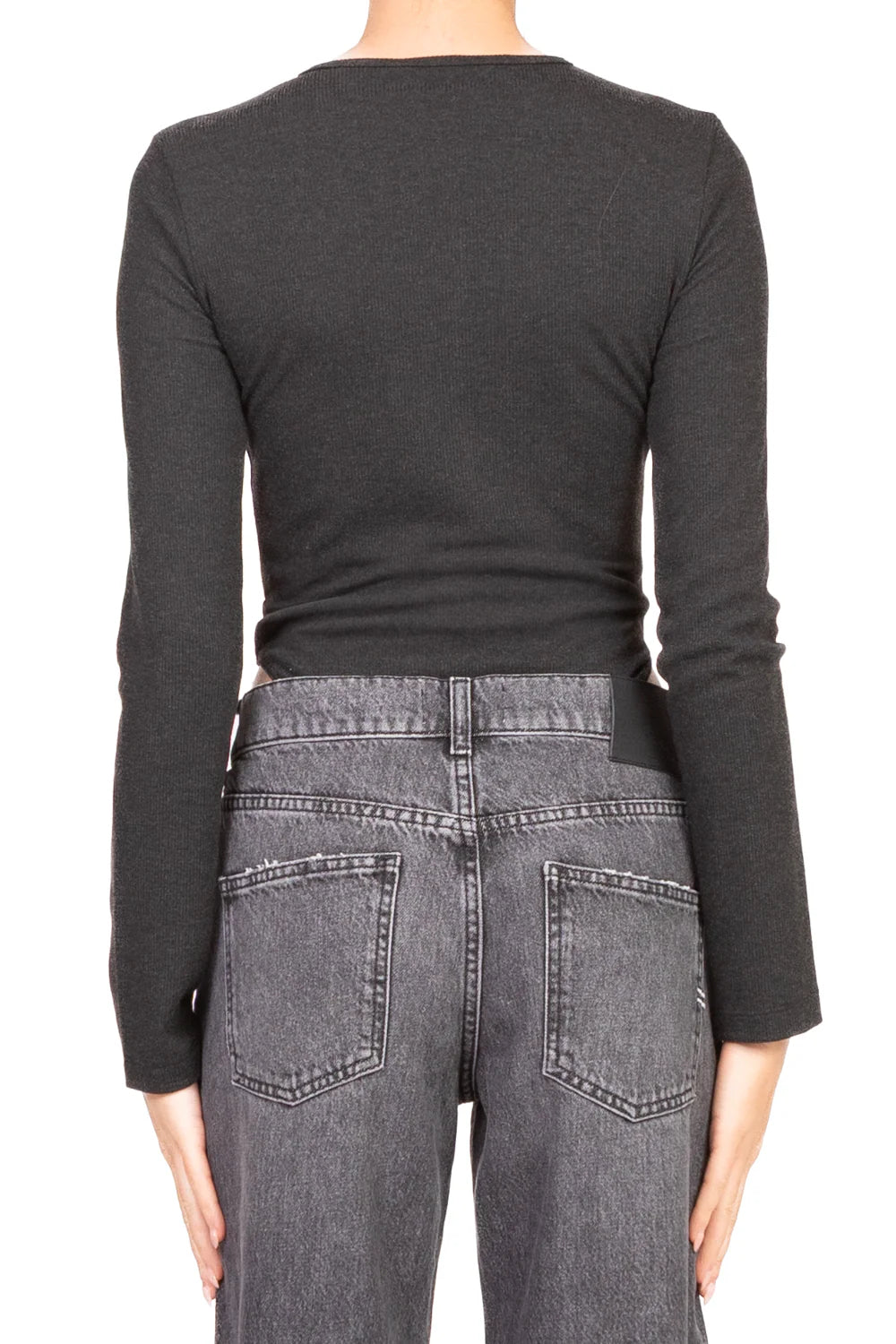 Vicolo - Body a costine con bottoncini Art. UF0093