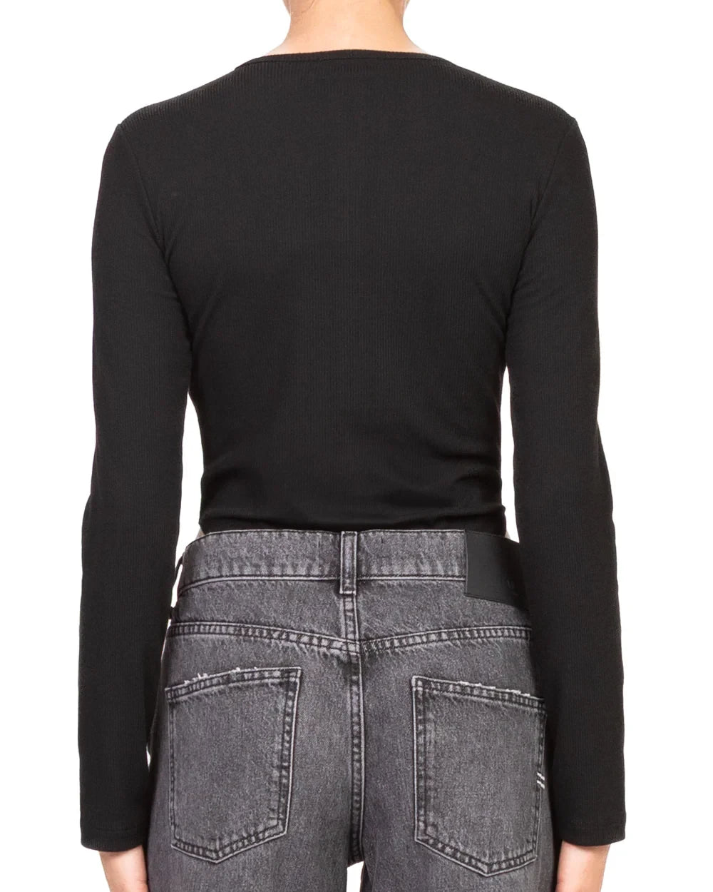 Vicolo - Body a costine con bottoncini Art. UF0093