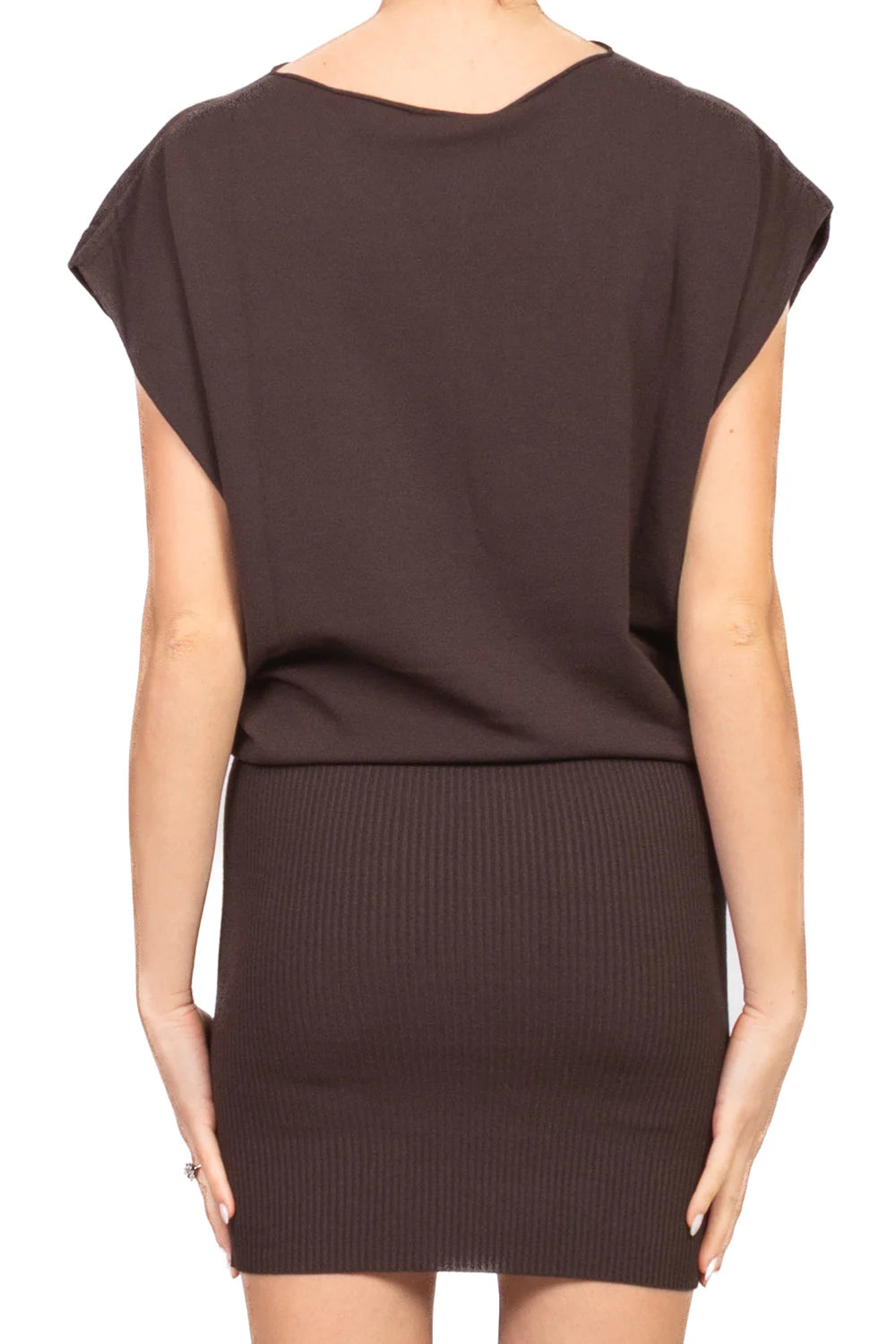 Vicolo - Abito in maglia smanicato Art. 22182F MORO