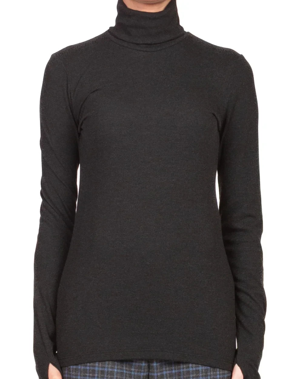 Vicolo - Maglia collo alto misto lana Art. UF0201  ANTRACITE