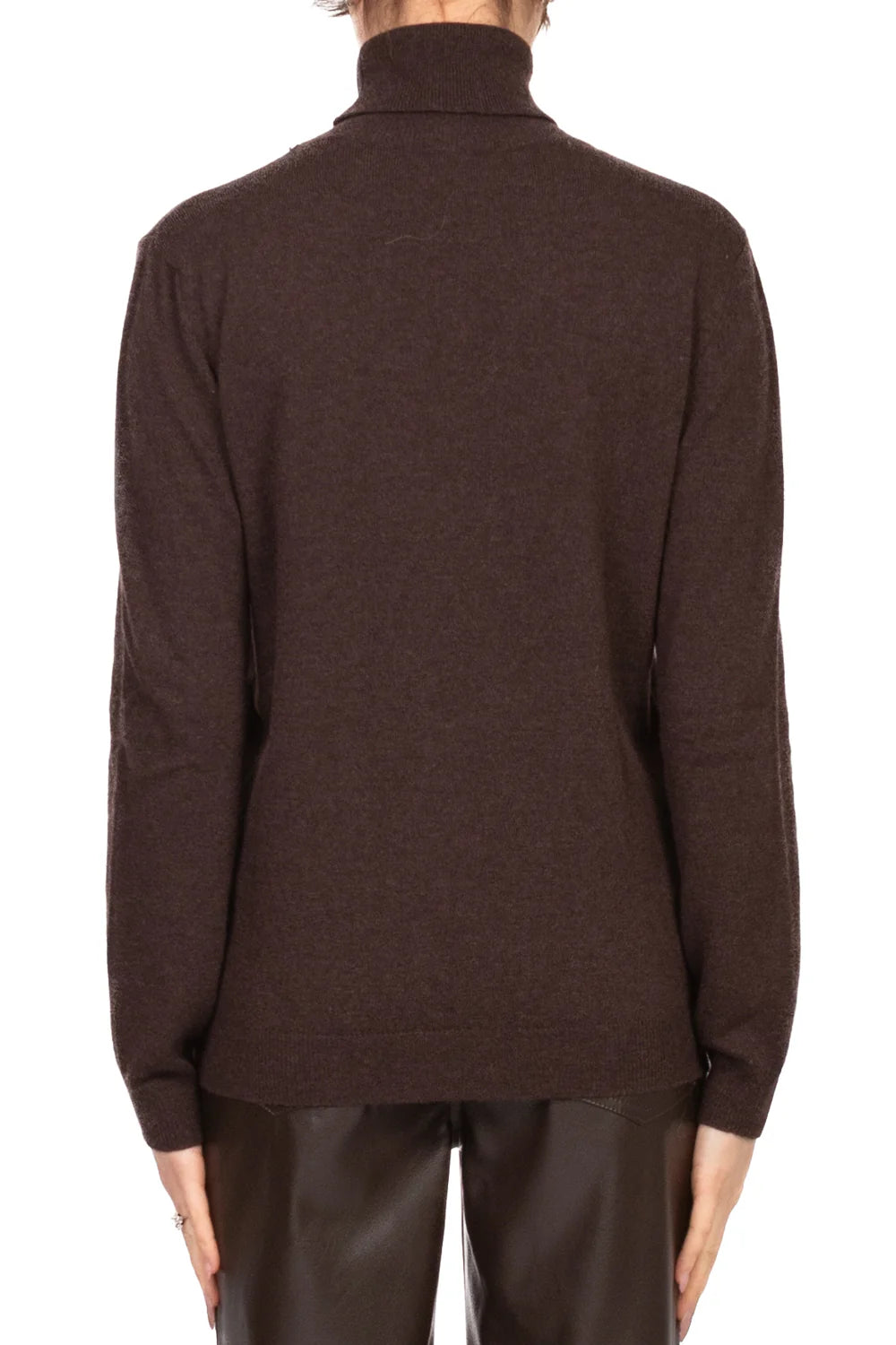 Vicolo - Maglia collo alto con logo Art. 22210F MOKA