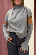 Maglia mezzo collo con manicotti VICOLO  GRIGIA