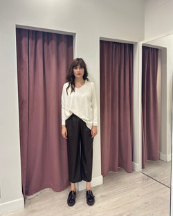 PANTALONE ECOPELLE CARROT MORO AI254011CAMP