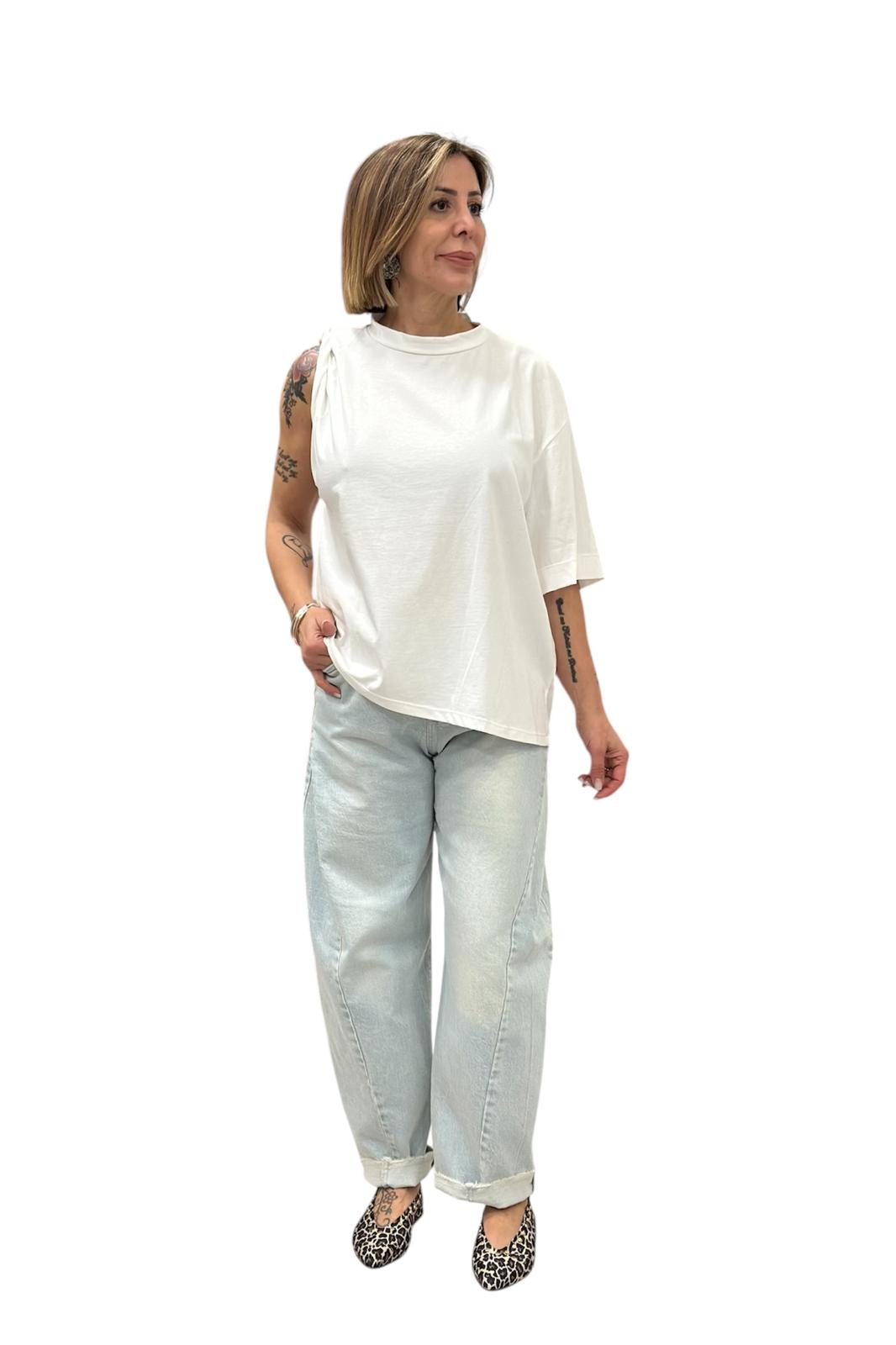 T-SHIRT BIANCA TENSIONE IN