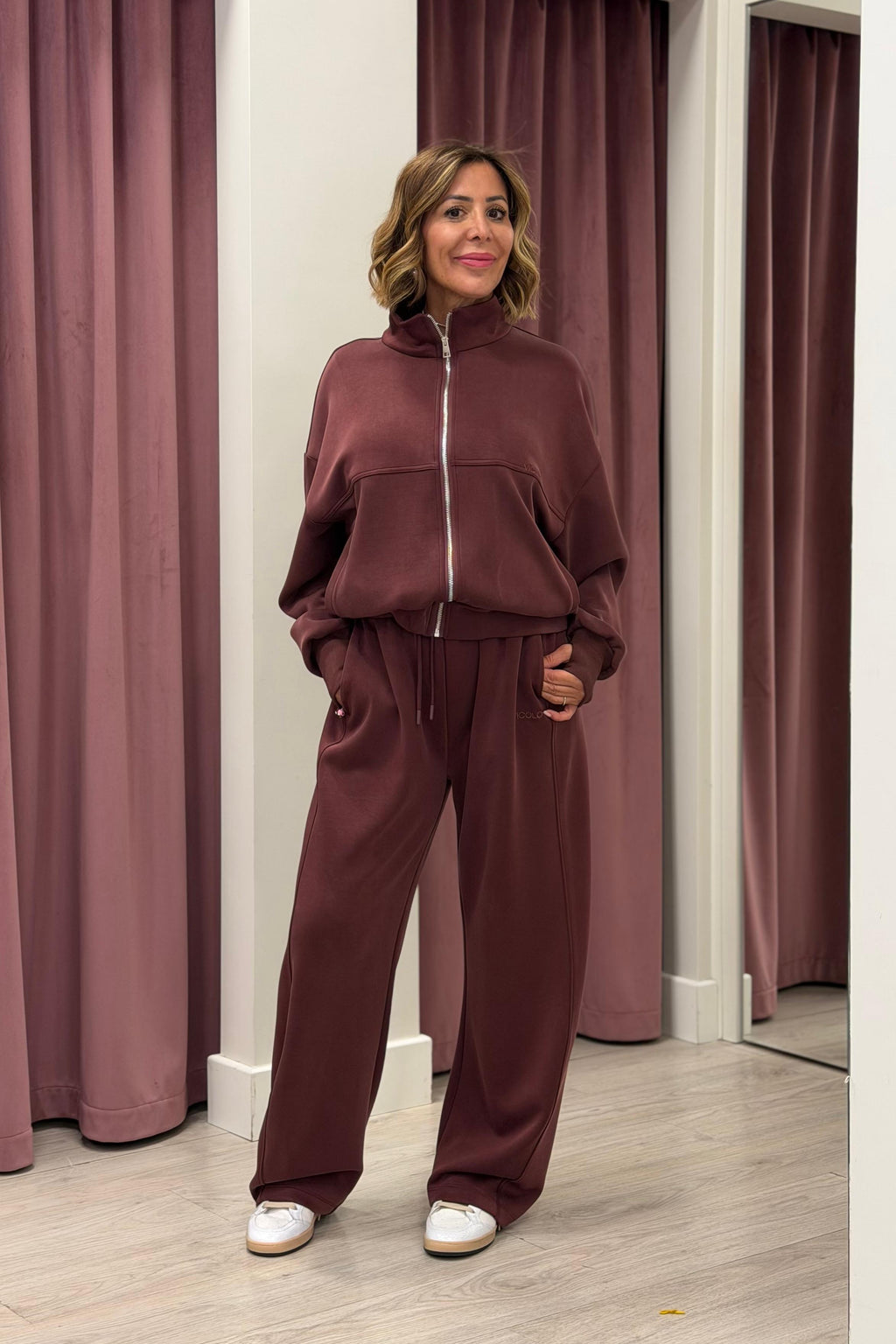Felpa con zip VICOLO BORDEAUX