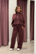 Felpa con zip VICOLO BORDEAUX