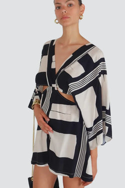 Haveone abito corto farfalla con accessorio 100% viscosa Art AMA-N250