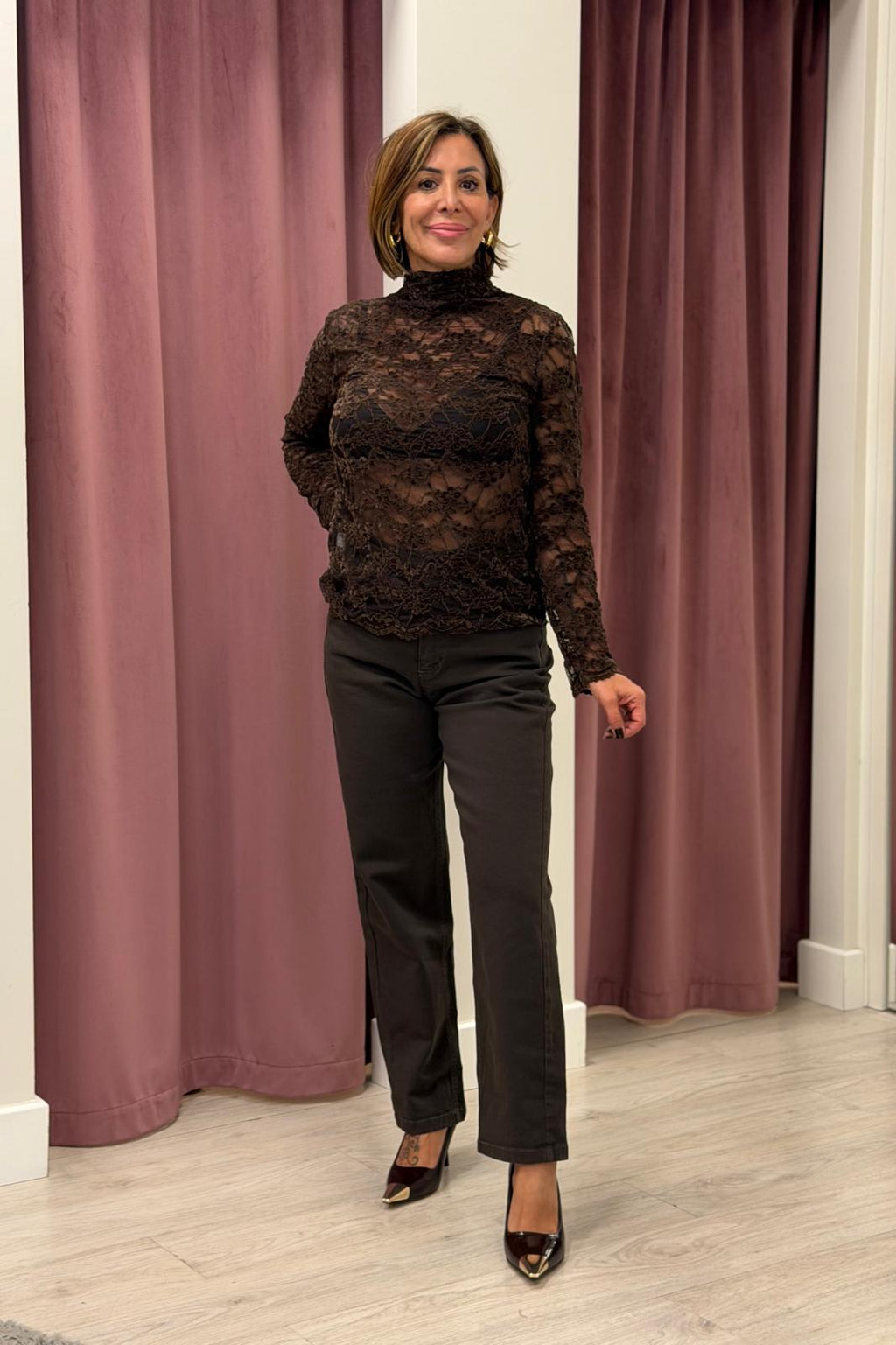 Dolcevita in Pizzo Elasticizzato MORO