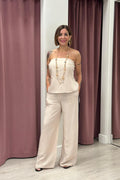 Tensione In - Completo top e pantalone misto lino Art. 26C5372