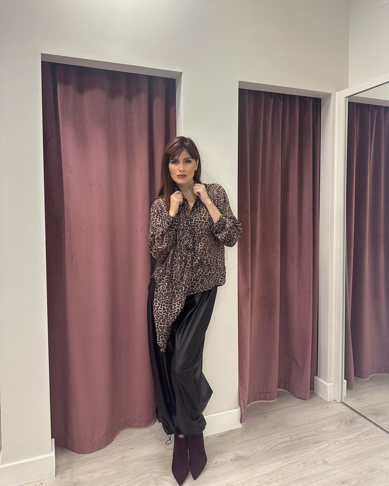 CAMICIA MACULATA ASIMMETRICA TF1198