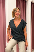 GILET TENSIONE IN TE/WF8668 GRIGIO SCURO