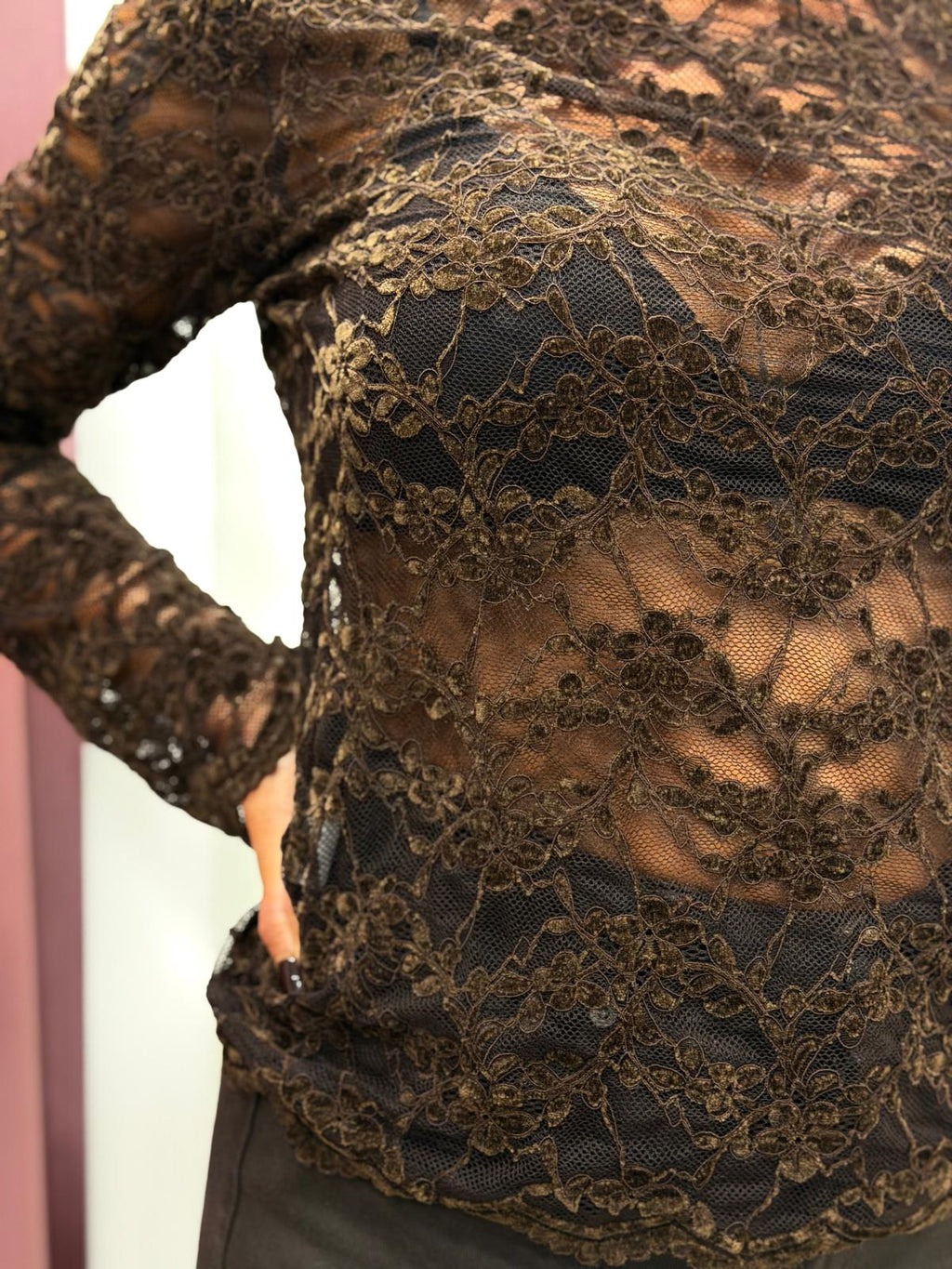 Dolcevita in Pizzo Elasticizzato MORO