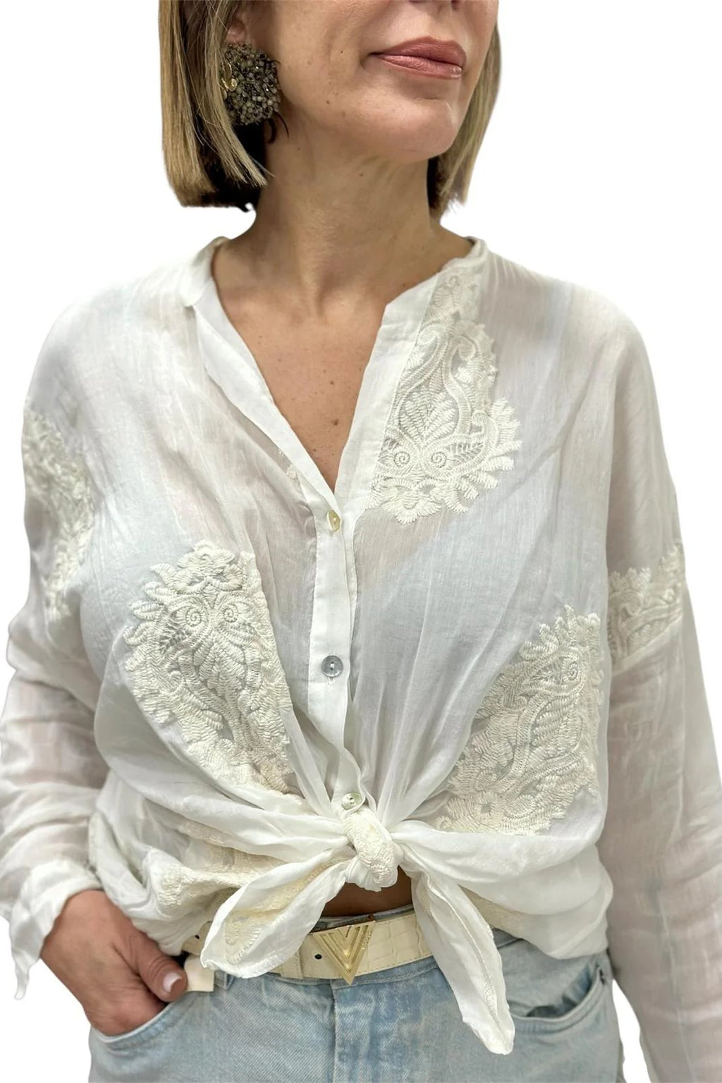 CAMICIA IN MUSSOLA TENSIONE IN