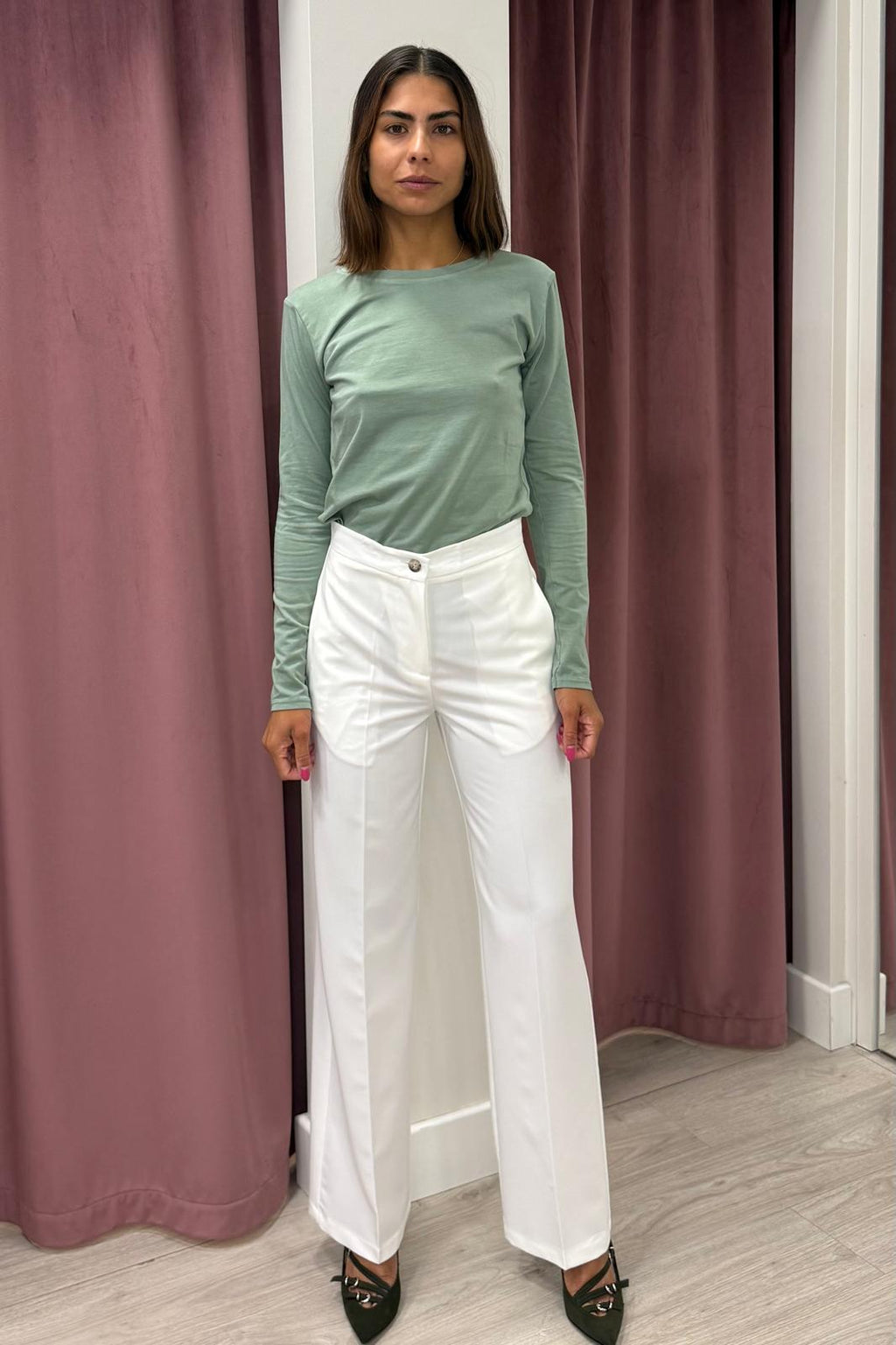 PANTALONE BIANCO TAB0025 BIANCO
