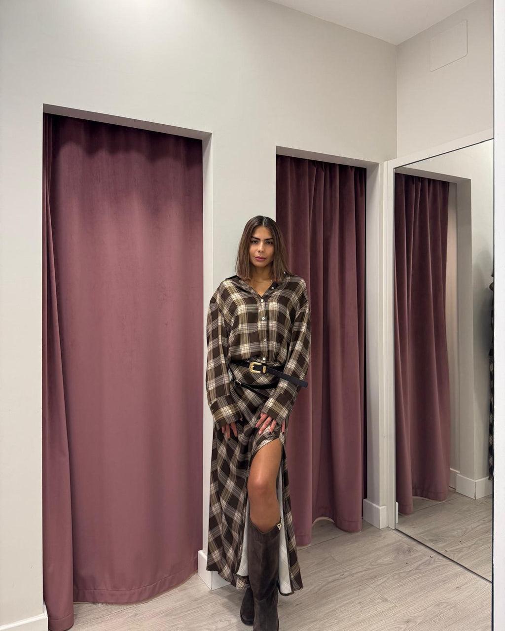 Haveone-Camicia check - moro CMA-P079