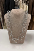 COLLANA AD ANELLI LUNGA ARGENTO