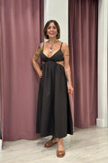 Vicolo - Abito cut out scollo v Art. TAB2911 MORO