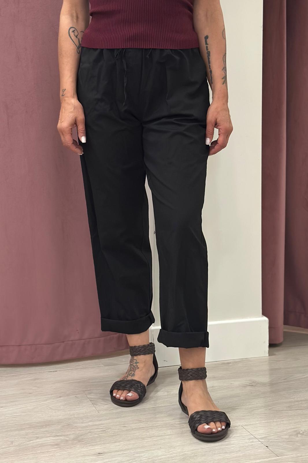 Vicolo - Pantalaccio in cotone TAB1761 NERO
