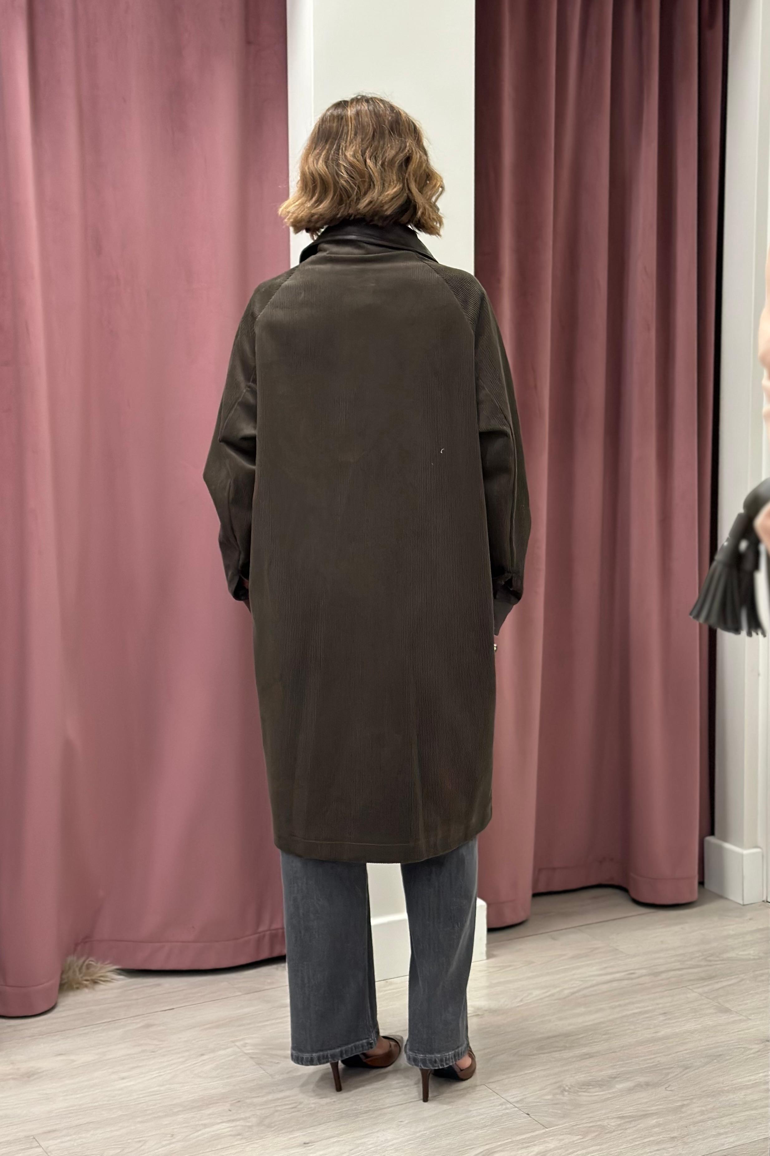 GIACCONE LUNGO VELLUTO HAVEONE KNO-R047 MORO