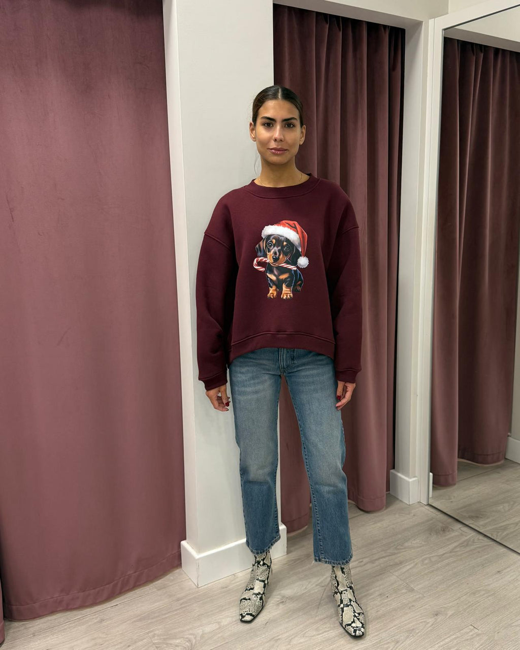 FELPA BASSOTTO RF0659 BORDEAUX