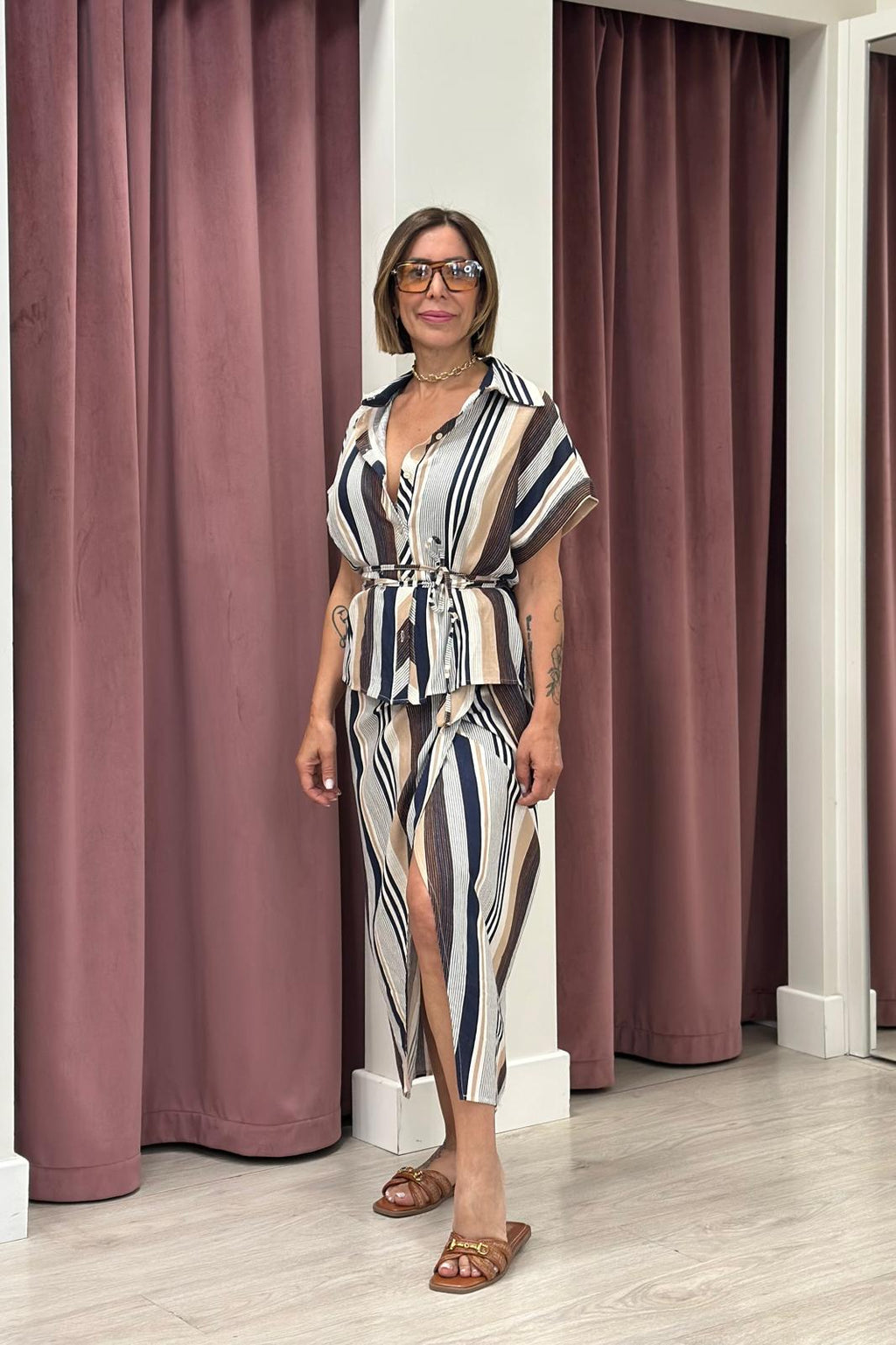 CAMICIA COULISSE RIGHE 39551