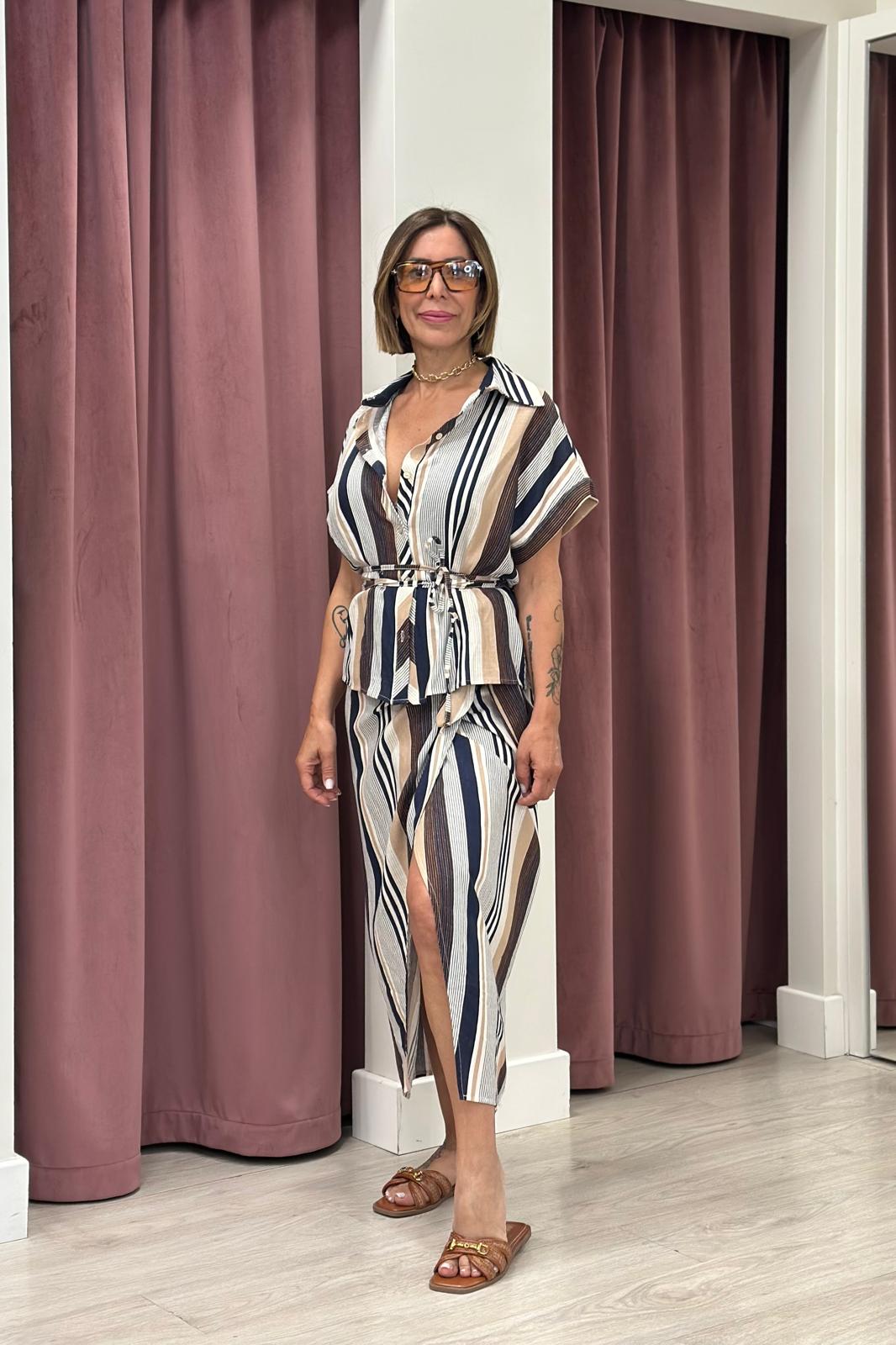 CAMICIA COULISSE RIGHE 39551