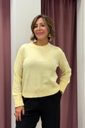 Maglia girocollo in lana GIALLA