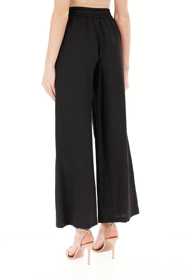 Pantalone wide leg TD0387 NERO