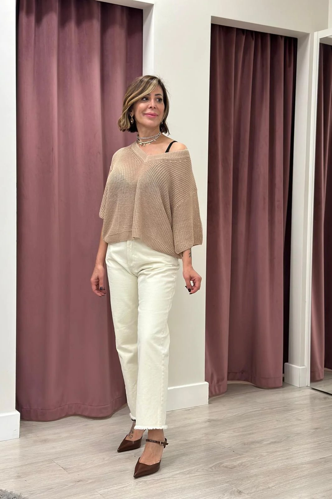 Tensione in - Jeans crop sfrangiato Art. S26P022