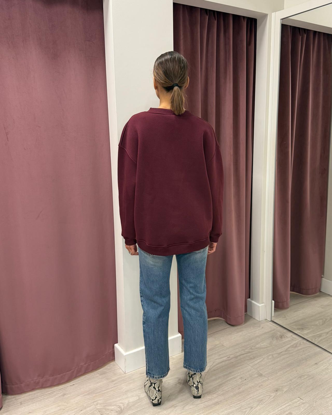 FELPA BASSOTTO RF0659 BORDEAUX