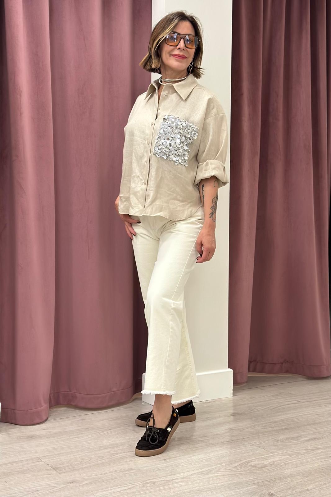Tensione in - Jeans crop sfrangiato Art. S26P022
