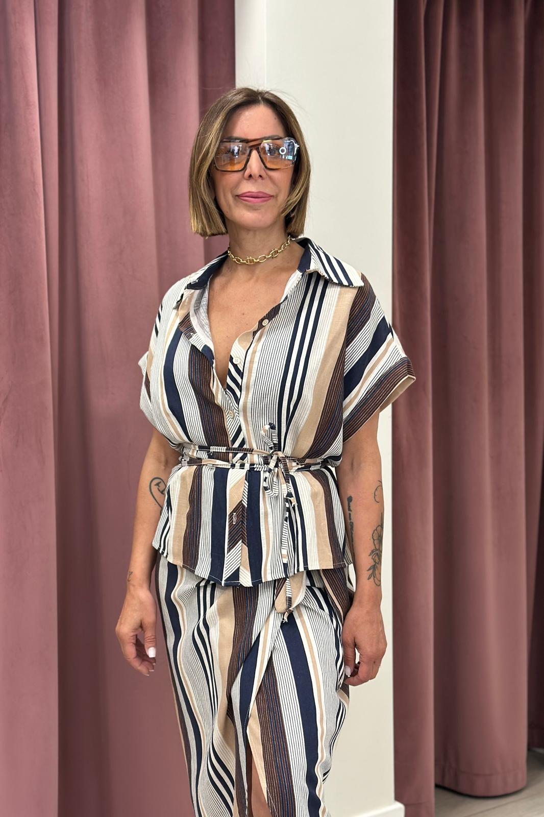 CAMICIA COULISSE RIGHE 39551