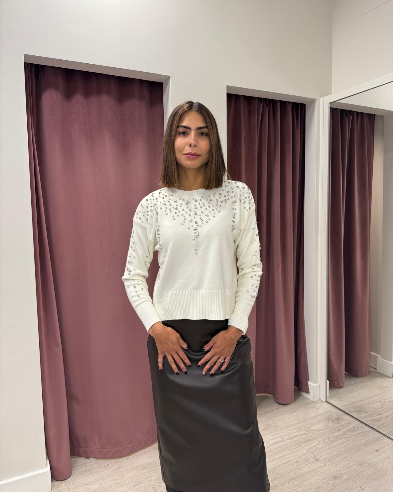 Have One - Maglia girocollo con applicazioni Art. MNC-P051