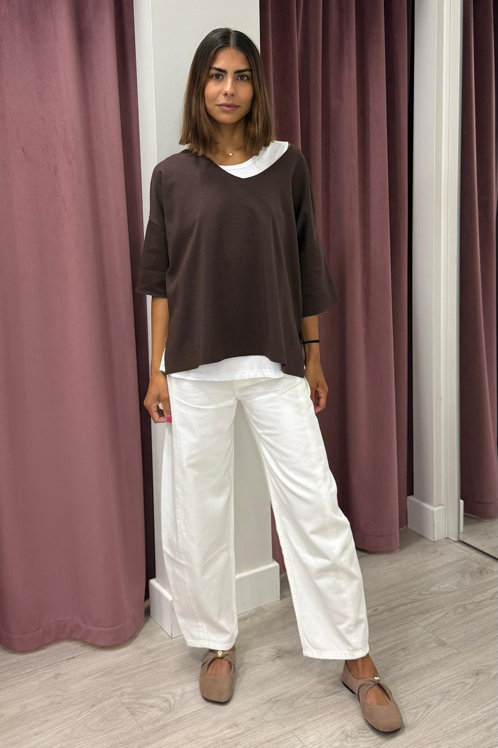 Jeans Chiara Barrel Bianco DAB5150